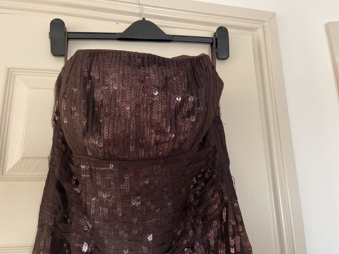 Brown tulle and sequin Dress Monsoon