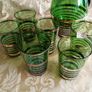 Bohemian Green and Gold Jug & Glasses set Image 10