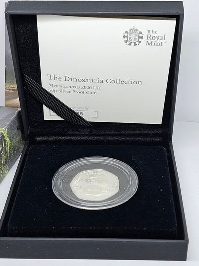 Royal Mint 2020 50p Silver Proof Dinosauria Collection Magalozaurus