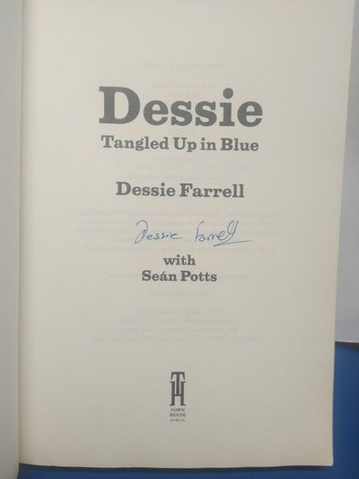Signed Dessie Farrell autobiography