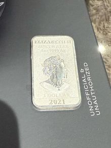 1 Oz Silver Rectangle Coin Queen Elizabeth
