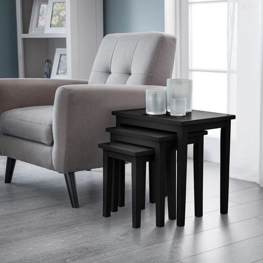 3 Piece Nest Of Tables Free P&p (multiple Colours Available)