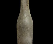 old glass mineral bottle