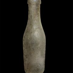 old glass mineral bottle