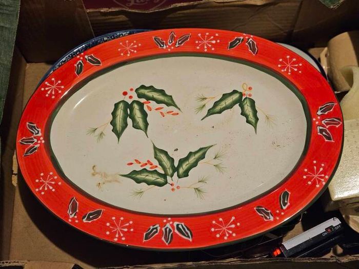 Large Serving Bowl and Plate