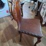 Antique Antique Carved Wooden Hall Chair Dark Mahogany, Image 5