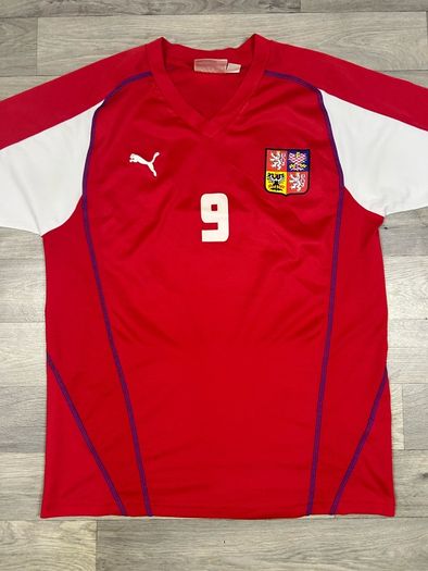 Genuine Vintage 2004 Puma Czechia Jan Koller Home Jersey Shirt Mens Large
