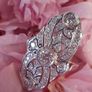 Antique Art Deco 14 Carat White Gold and Diamond Ring Image 2