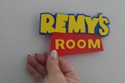 Personalised Toy Story Western Style Door Sign, Custom Kids Name Plaque