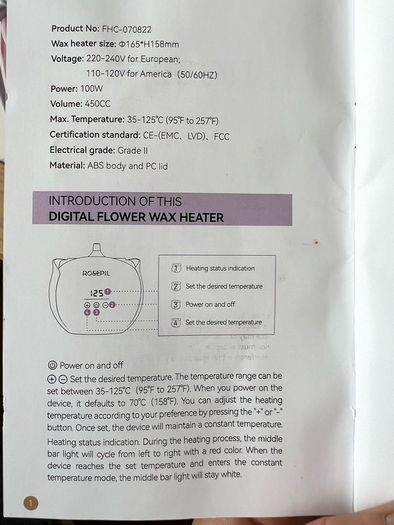 Digital Wax Heater