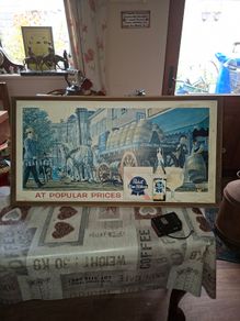 Large Vintage 1960s Pabst Blue Ribbon Framed Cardboard Advertising Showcard featuring a classic Beer horse-drawn delivery wagon