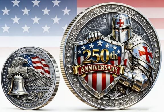 Commemorative Coin 250Th Anniversary USA Independence Day, New.
