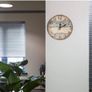 30cm Silent Wooden Round Wall Clock Vintage Rustic Chic Style Arabic Numerals Wooden Round Decorative Wall Clock Image 3