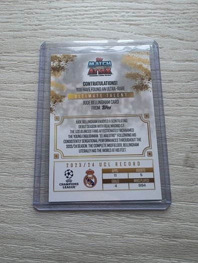 El maestro de madrid ultimate talent jude bellingham 2023/24 season match attax