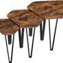 FREE SHIPPING Nesting Coffee Table, Set of 3 End Tables for Living Room, Stacking Side Tables, Sturdy and Easy Assembly, Steel Frame, Industrial Style, Rustic Brown and Black Image 3