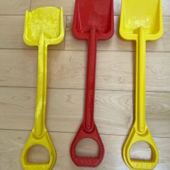 Set of three beach shovels