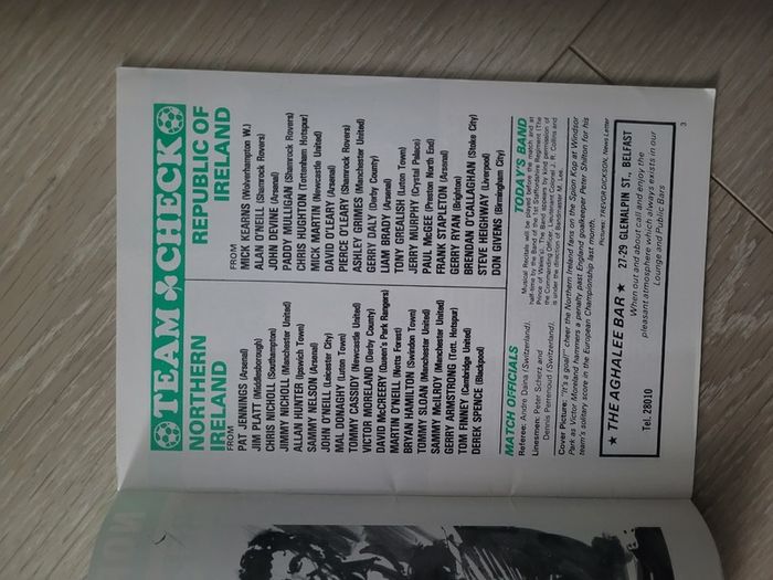 Northern Ireland v Rep of Ireland 1979 Official Programme
