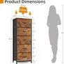 Chest of Drawers, 5 Drawer Tall Dresser, Fabric Dresser for Bedroom Closet Entryway Hallway Nursery Bedside Image 2