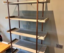 Grey Wood Furniture Set : side board, Nest of Tables and Shelving Unit
