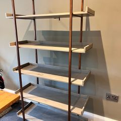 Grey Wood Furniture Set : side board, Nest of Tables and Shelving Unit