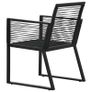 Garden Chairs 4 pcs Rope Rattan Black Image 3