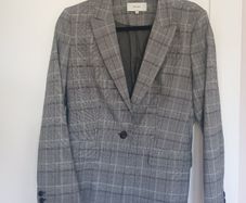 Reiss Grey Check Tailored Blazer - Good Condition - Size UK14, EU42, USA10