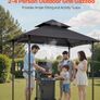 8 x 5 ft BBQ Gazebo Double-Tier Roof  2 Side Shelves  8 Tool Hooks Image 4