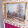 Vintage mid century large oil painting Image 2