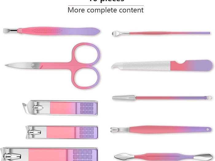 NEW SALE | 10pcs Professional Nail Clippers Kit Pedicure Care Tools-Stainless Steel Grooming Tools for Travel