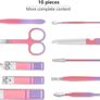 NEW SALE | 10pcs Professional Nail Clippers Kit Pedicure Care Tools-Stainless Steel Grooming Tools for Travel Image 4