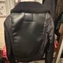 Zara Black Bomber jacket in leather/Shearling Image 3