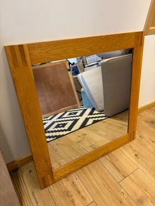 Solid oak picture frame and mirror