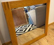 Solid oak picture frame and mirror