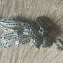 Vintage Silver Tone Metal Floral Marcasite Brooch Image 2