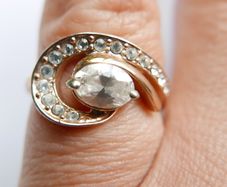 Vintage 18K GP Gold Plated Ring size M