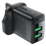 Acefast A87 Usb-a+usb-a Dual Port Charger 12w Black Image 2