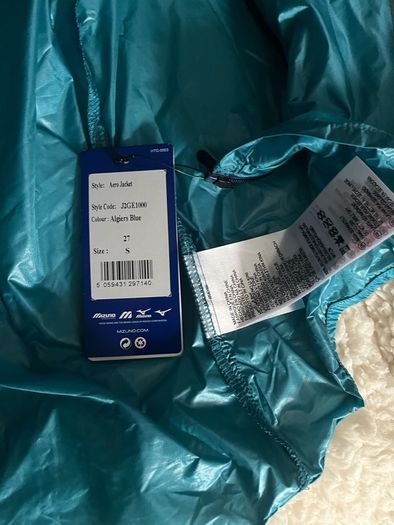 Mizuno Aero running Jacket water wind protection top size small brand new with tag