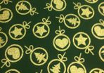 Christmas Fabric Green & Gold