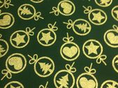 Christmas Fabric Green & Gold