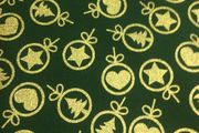Christmas Fabric Green &amp; Gold