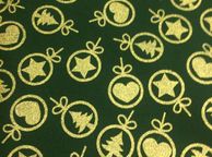 main image for ad Christmas Fabric Green &amp; Gold