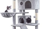FREE EXPRESS SHIPPING Cat Tree, 151cm Scratching Post Stable Tower for Large Cat, Activity Centre Climbing Tree with 2 House, Hammock, 4 Sisal Posts, Ladder, and Rest Place Indoor