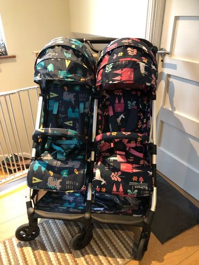 Cosatto Woosh Double Stroller Fairy Tale buggy pushchair unicorn and dragon