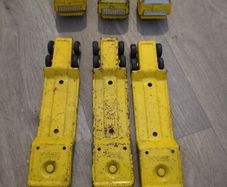 Vintage 1970s Tiny Tonka Pressed Steel Truck & Lowboy Trailer
