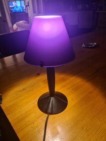 Beautiful 1991 Miss Sissi Table Lamp By Philip Stack Blue Polycarbonate.
