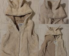 Faux Fur Hooded Gilet Jacket