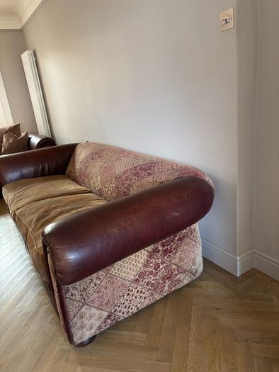 Vintage Tetrad Cleveland 3 & 4 seater sofa suite with footstool