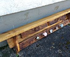 Rustic Stove Mantle / Shelf / Coat & Hat Rack