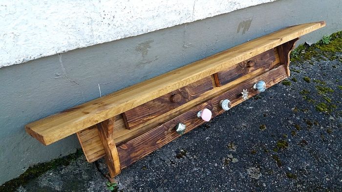 Rustic Floating Mantle / Shelf / coat rack