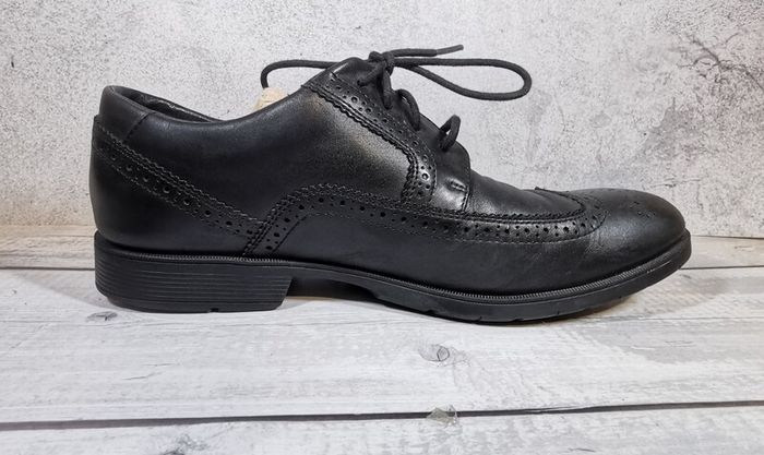 Rockport Adidas Adiprene Oxford Mens Brogue Leather Dress Shoe Black Size UK8